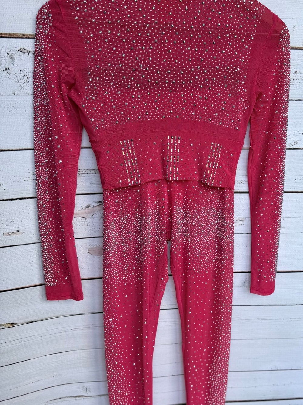 ✨ Radiant Rhinestone 2-Piece Mesh Set – Red ✨ - Picture 14 of 15